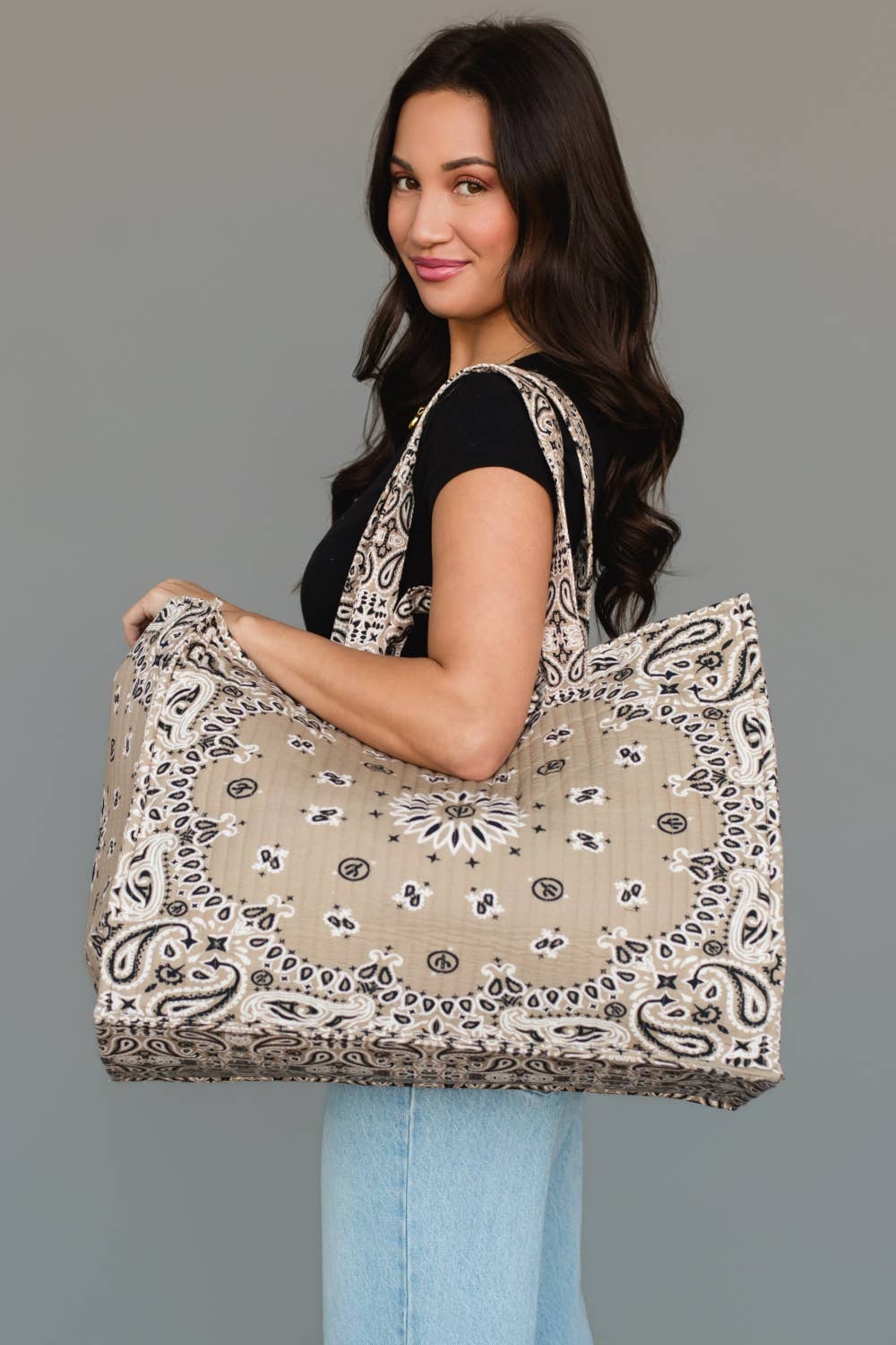Tan Bandana Tote