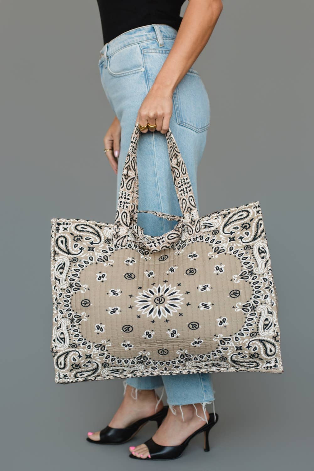 Tan Bandana Tote