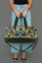 Green & Multicolored Patterned Duffel