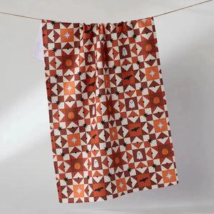 Quilt Work Geometry Tea Towel