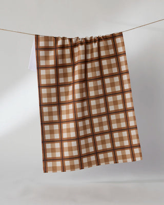 Rich Cocoa Tea Towel | Geometry