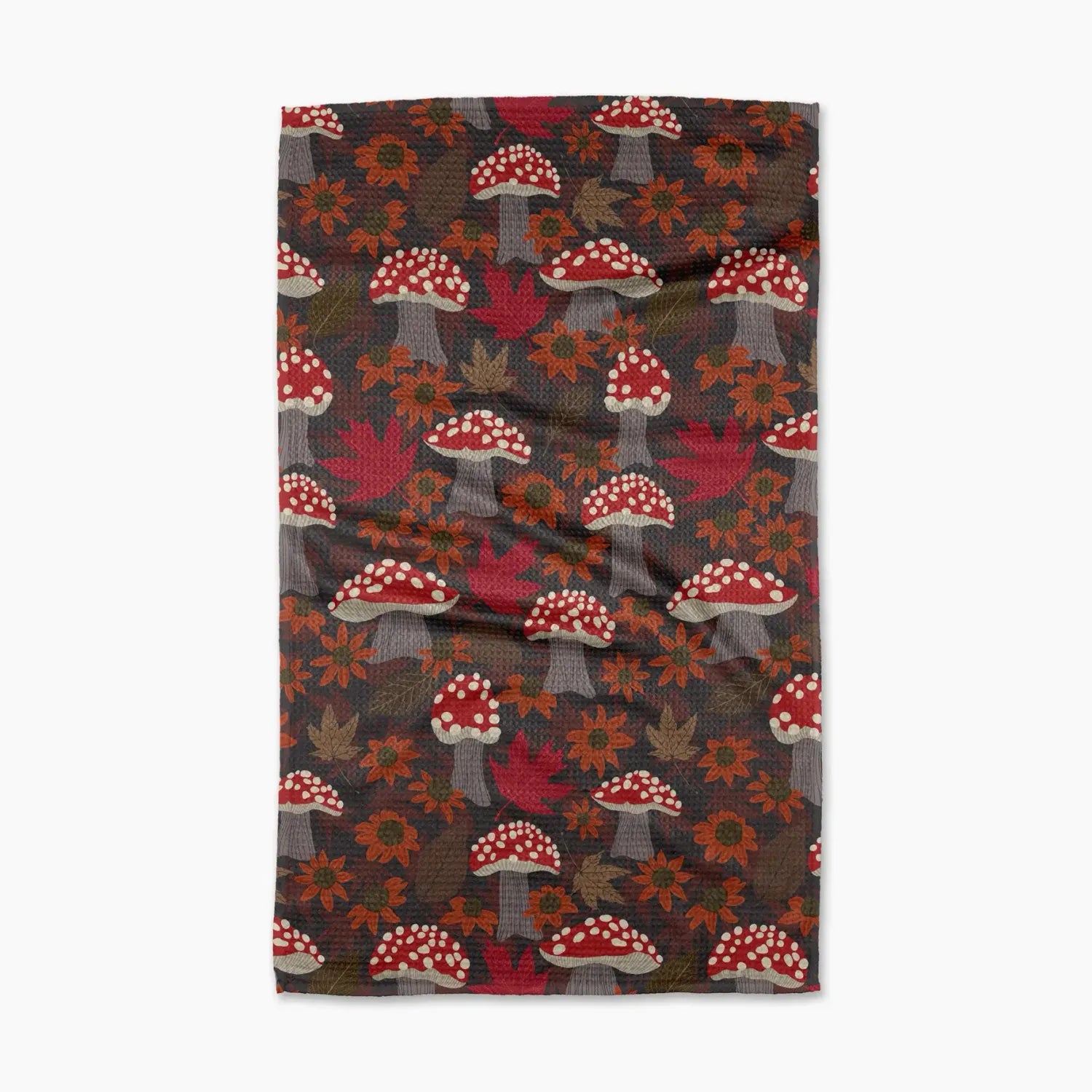 Mushroom Forest Geometry Tea Towel