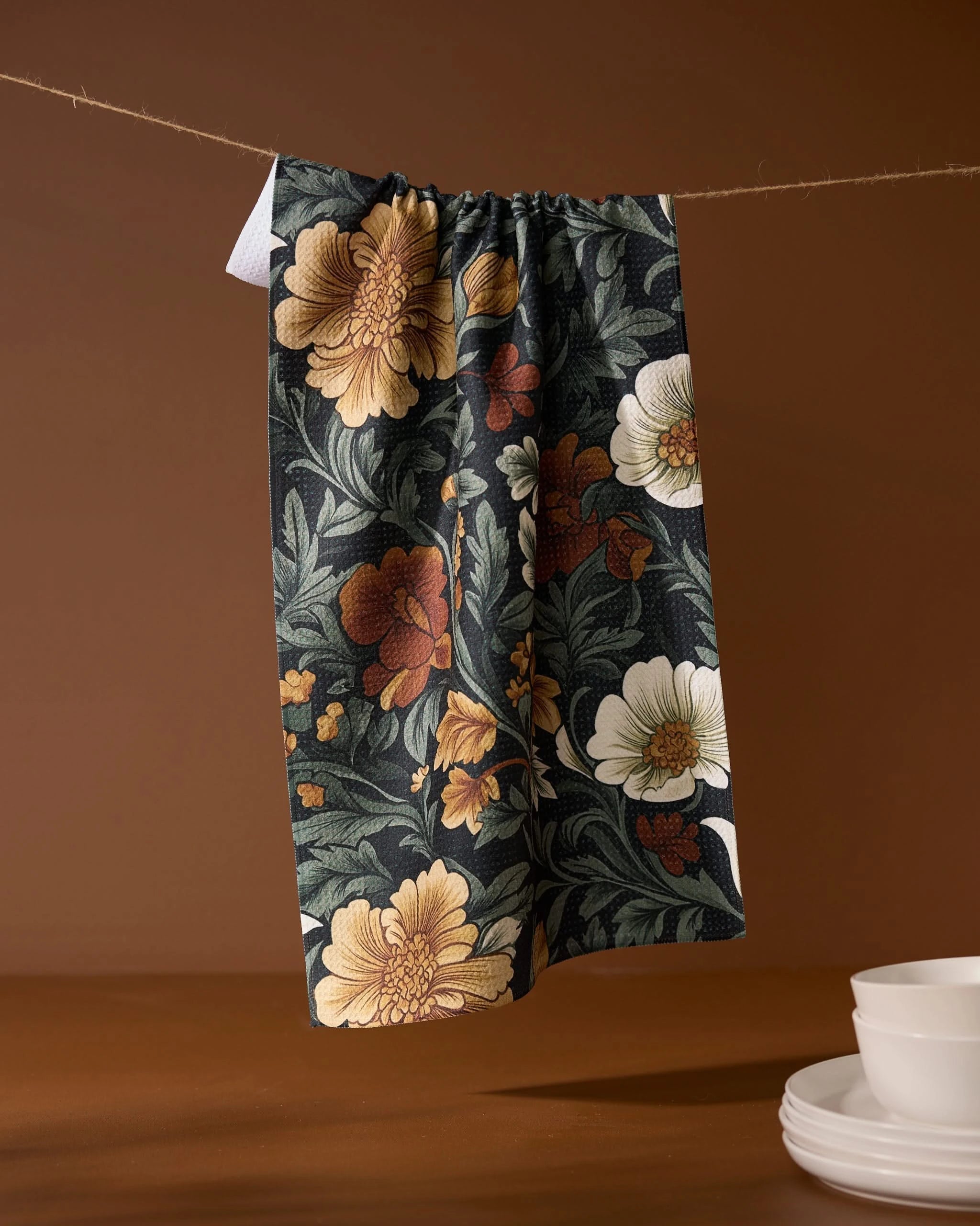 Classic Floral Tea Towel | Geometry