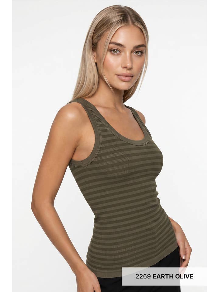 NS8503- Reversible Striped Tank Top