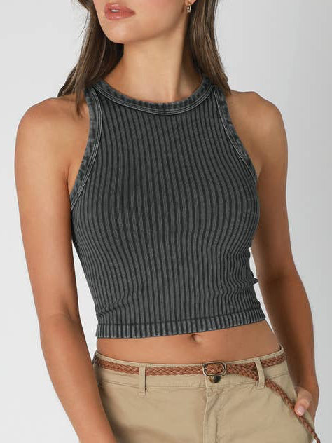 NS8358 - Vintage Wide Ribbed Tank Top