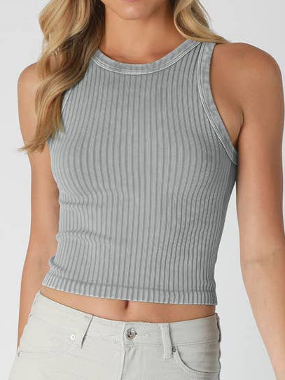 NS8358 - Vintage Wide Ribbed Tank Top