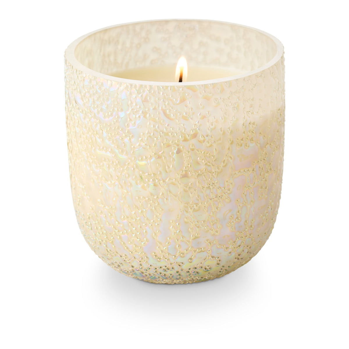 Winter White Beaded Glass
