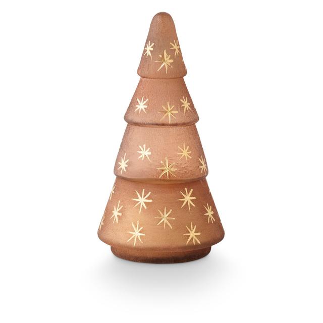 Woodfire Frosted Star Glass Tree