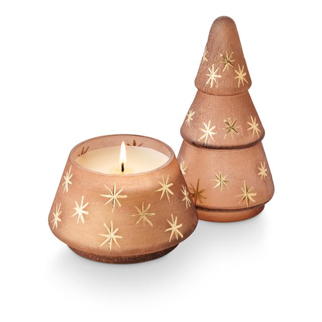 Woodfire Frosted Star Glass Tree