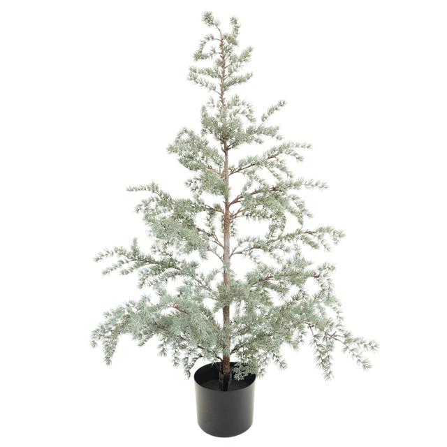 Faux Evergreen Tree in Plastic Pot, KD