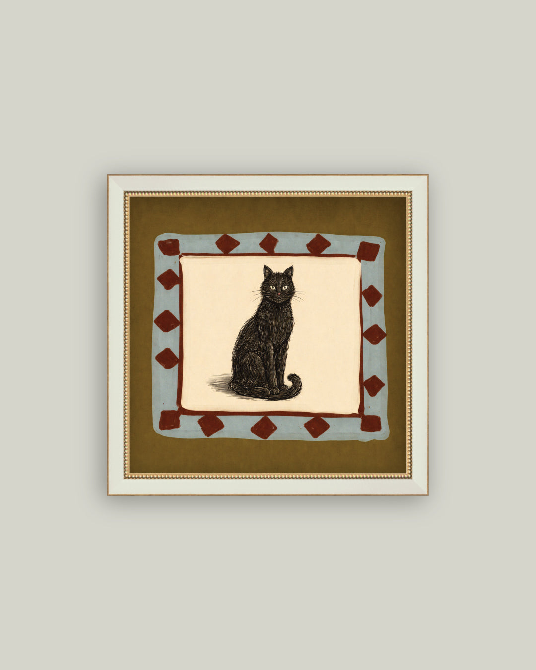 Watchful Black Cat