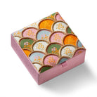 Scallop Embroidered Square Jewelry Ring Box