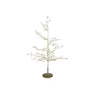 Faux Pearl, Acrylic Jewel & Metal Wire Tree with Glitter Base, Gold Finish