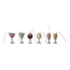 Handmade Plastic & Glass Beaded Cocktail Ornament, 6 Styles